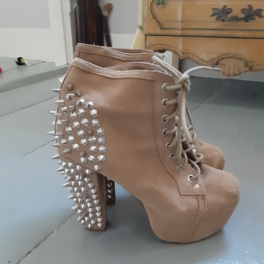 Jeffrey Campbell Tan Lita Spikes - 7